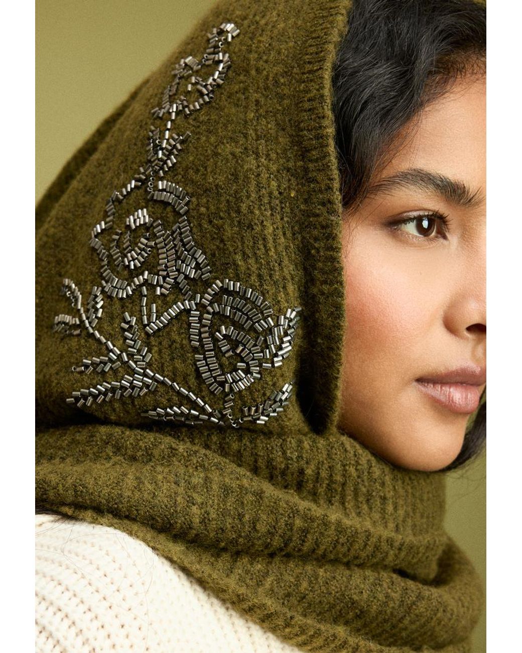 Balaclava Con Brillantini di Stradivarius in Green