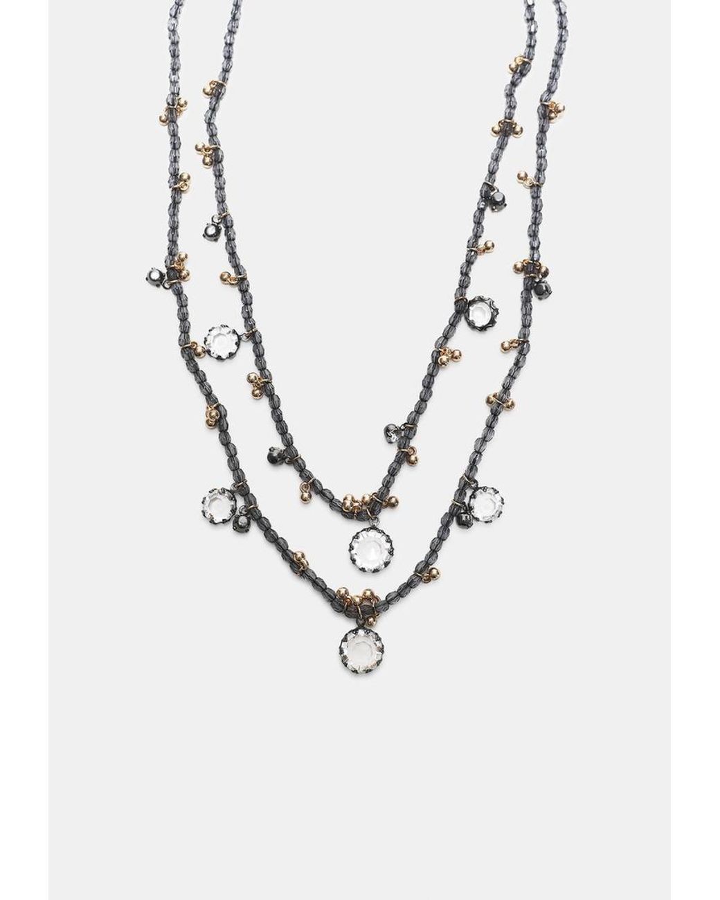 Collana Con Perline di Stradivarius in White