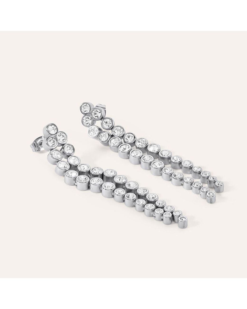 Orecchini Pendenti Aura Acciaio Cubic Zirconia di Stroili in White