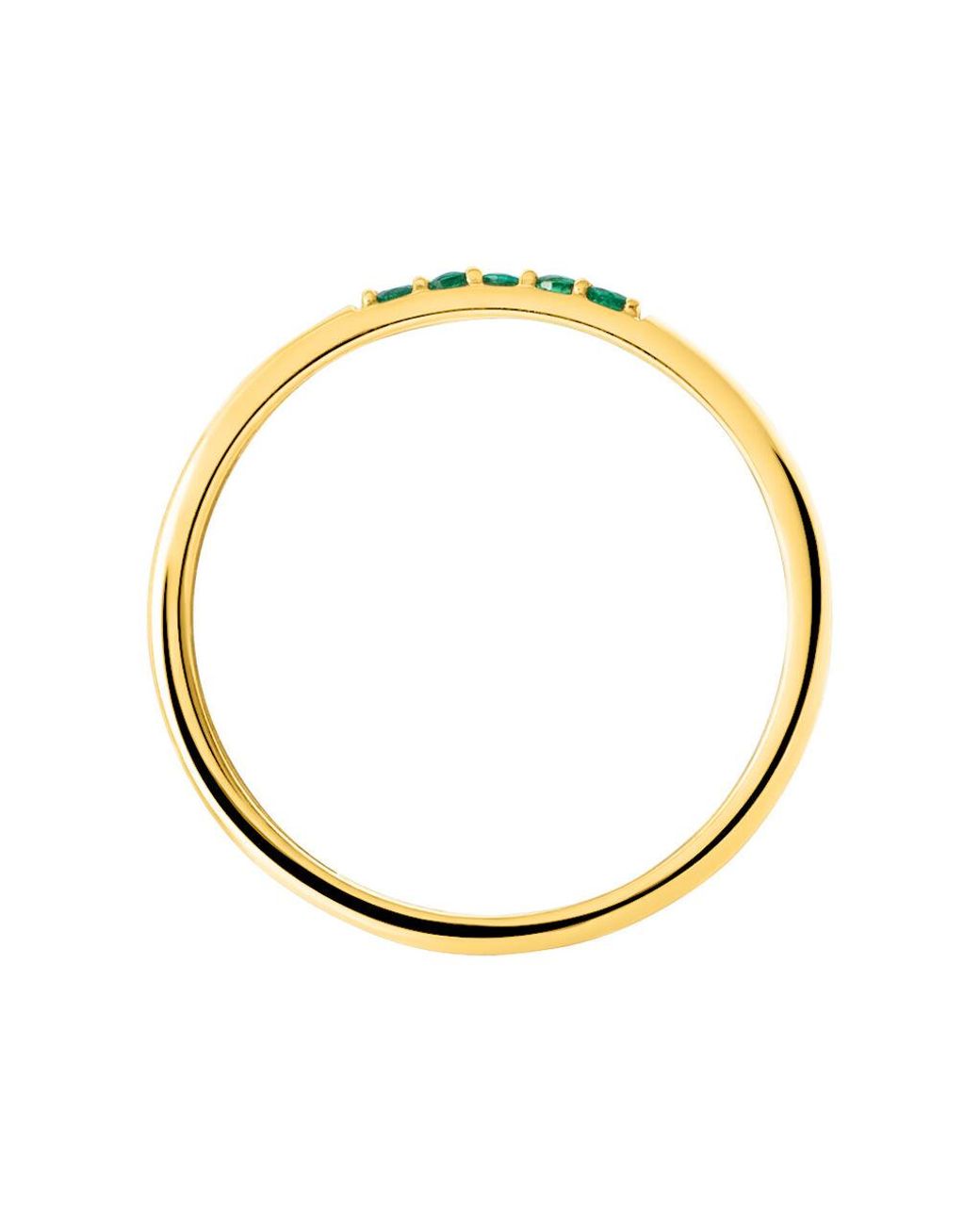 Anello Fedina Charlotte Oro Giallo Smeraldo di Stroili in