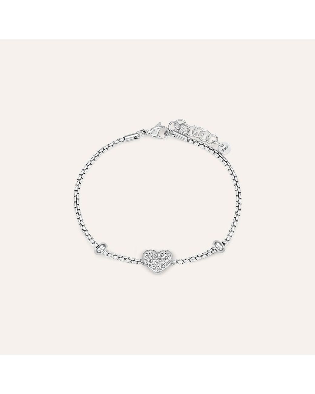 Charm Essential Code Acciaio Cristallo di Stroili in White