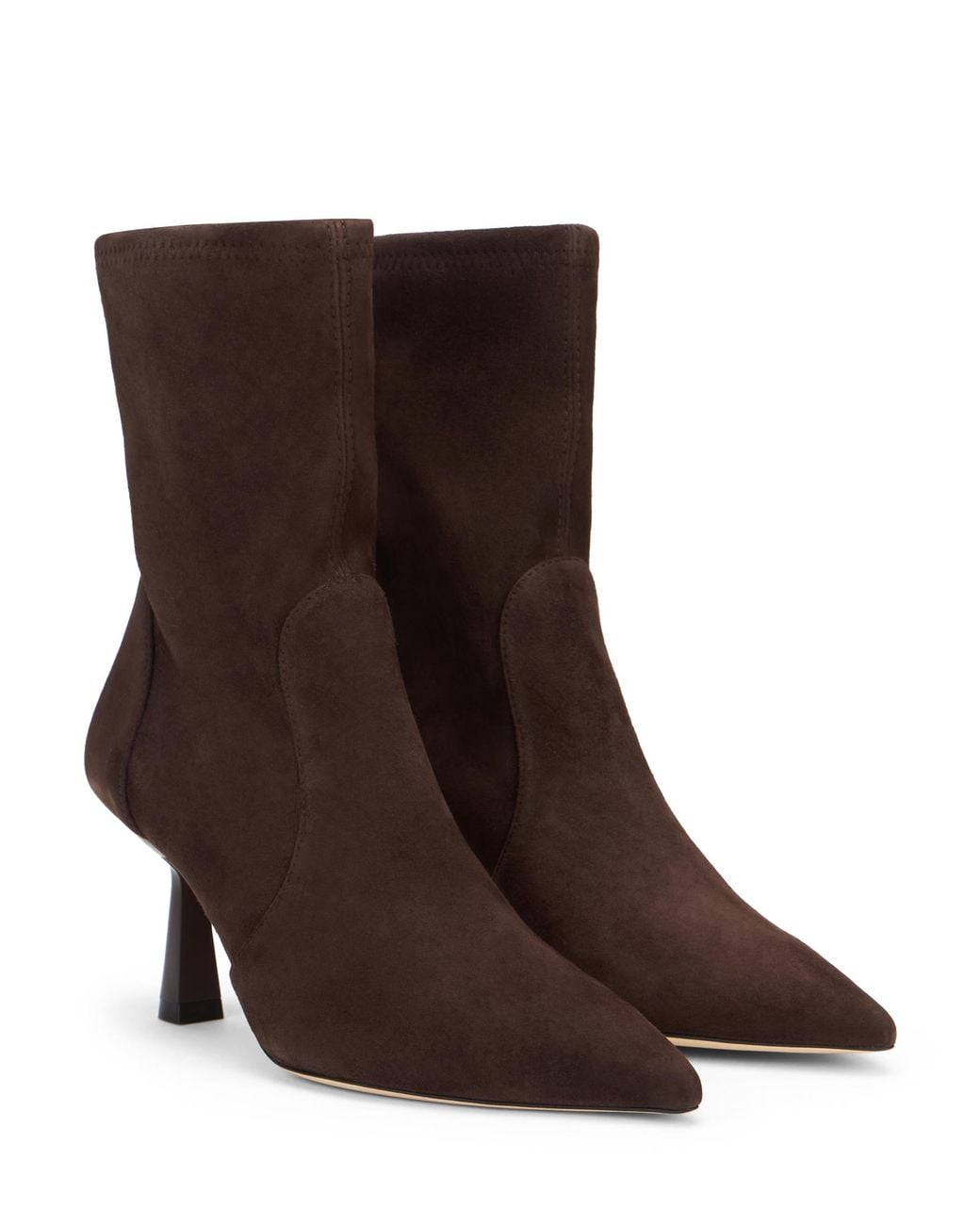 Stuart Weitzman Brown Stuart Super Sculpt Bootie 75