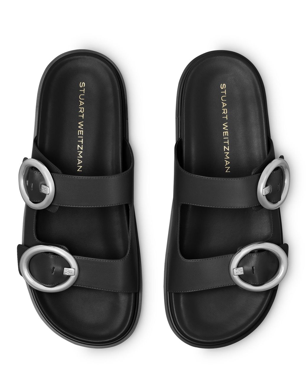 Stuart Weitzman Black Benni Sport Slide