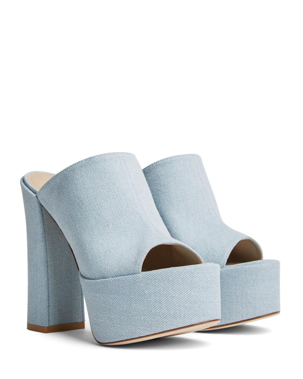 Stuart Weitzman Blue Skyhigh 145 Platform Slide