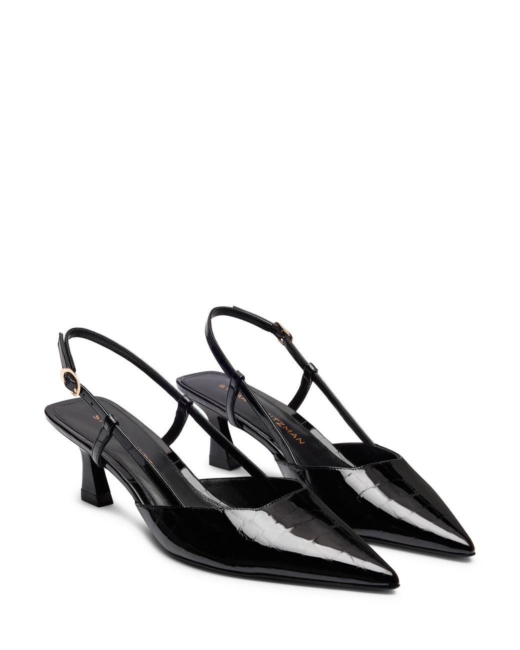 Stuart Weitzman Black Vinnie 50 Slingback
