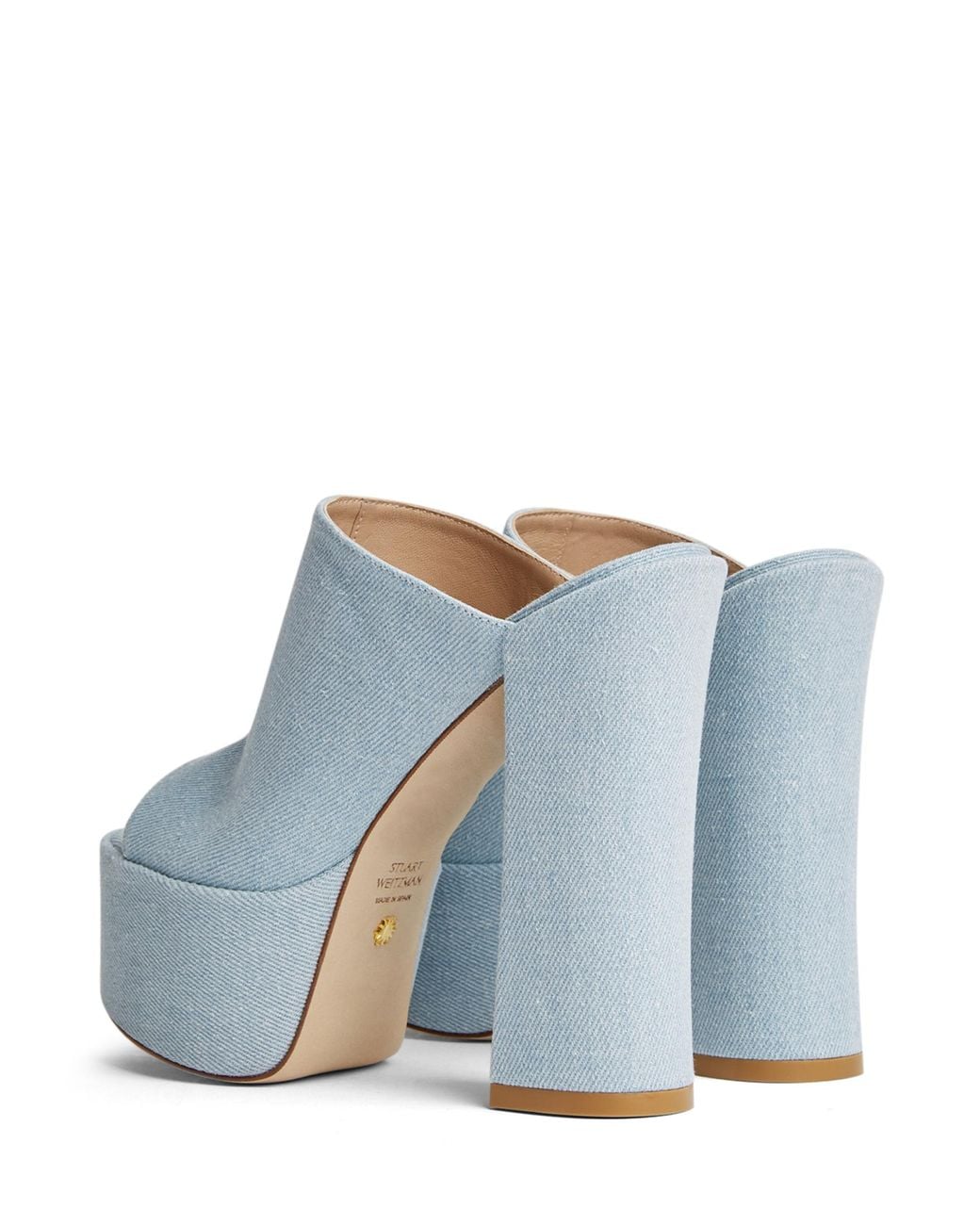 Stuart Weitzman Blue Skyhigh 145 Platform Slide