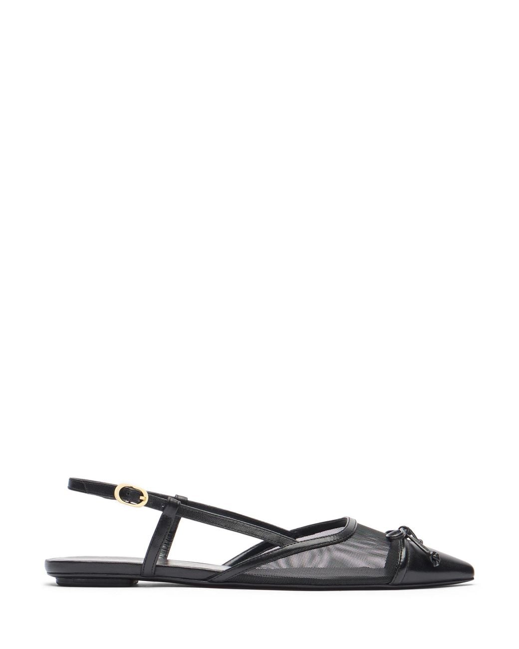 Stuart Weitzman Black Kitty Slingback