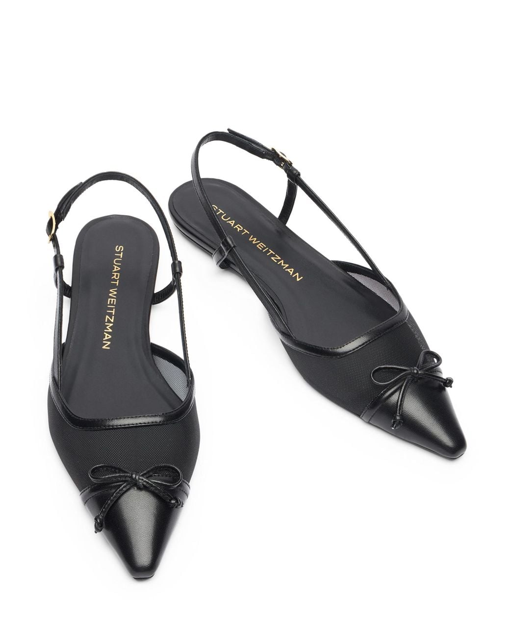 Stuart Weitzman Black Kitty Slingback