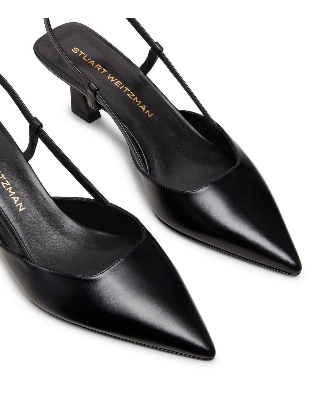 Stuart Weitzman Black Vinnie 50 Slingback