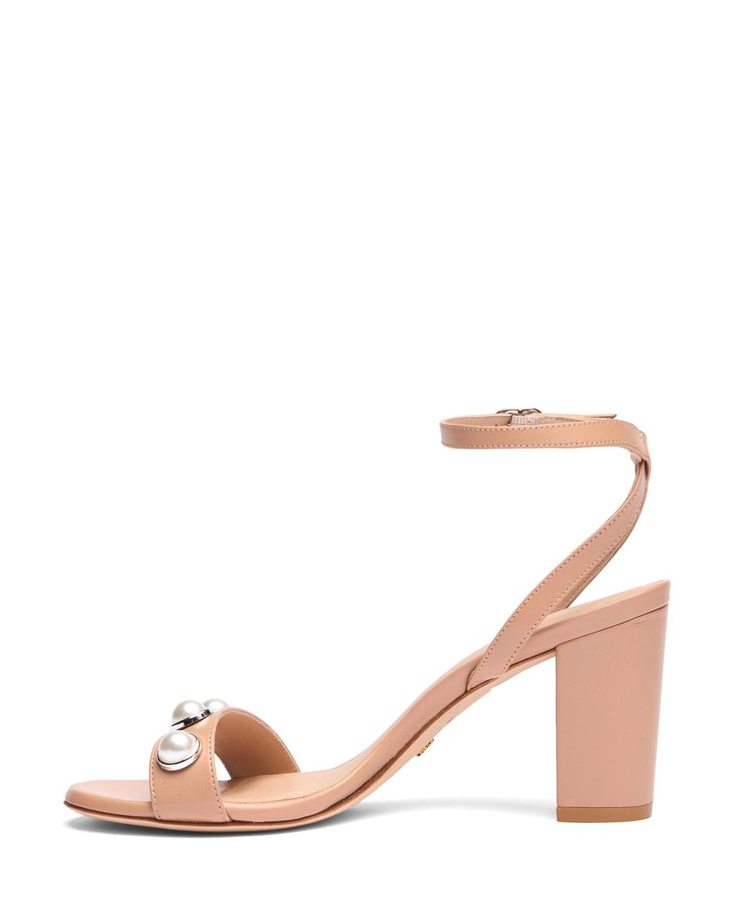Stuart Weitzman Pink Nearlybare Portia Sandal