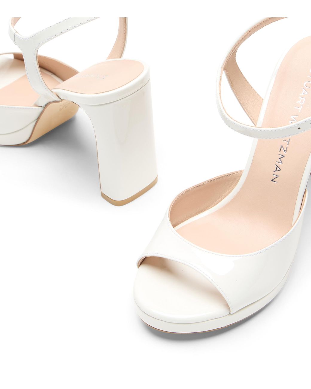 Stuart Weitzman White Babette Platform