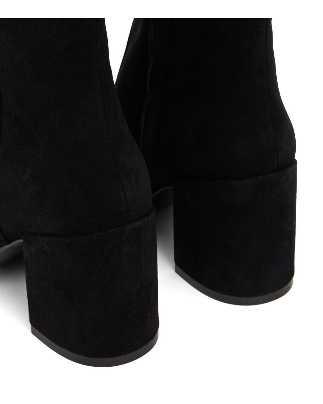 Stuart Weitzman Black Nubacari Zip Bootie 75