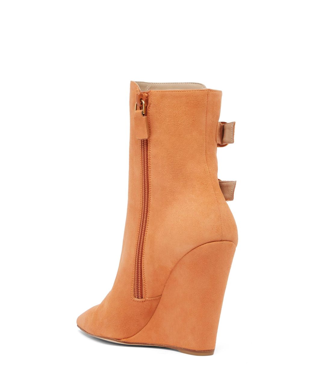 Stuart Weitzman Brown Saloon 100 Wedge Bootie