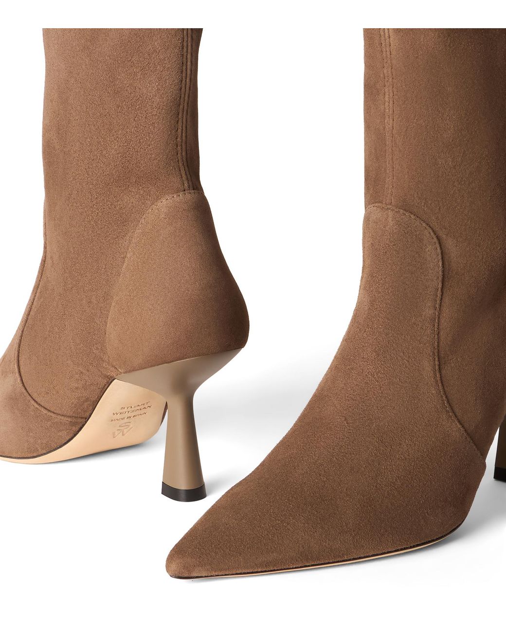 Stuart Weitzman Brown Stuart Super Sculpt Bootie 75