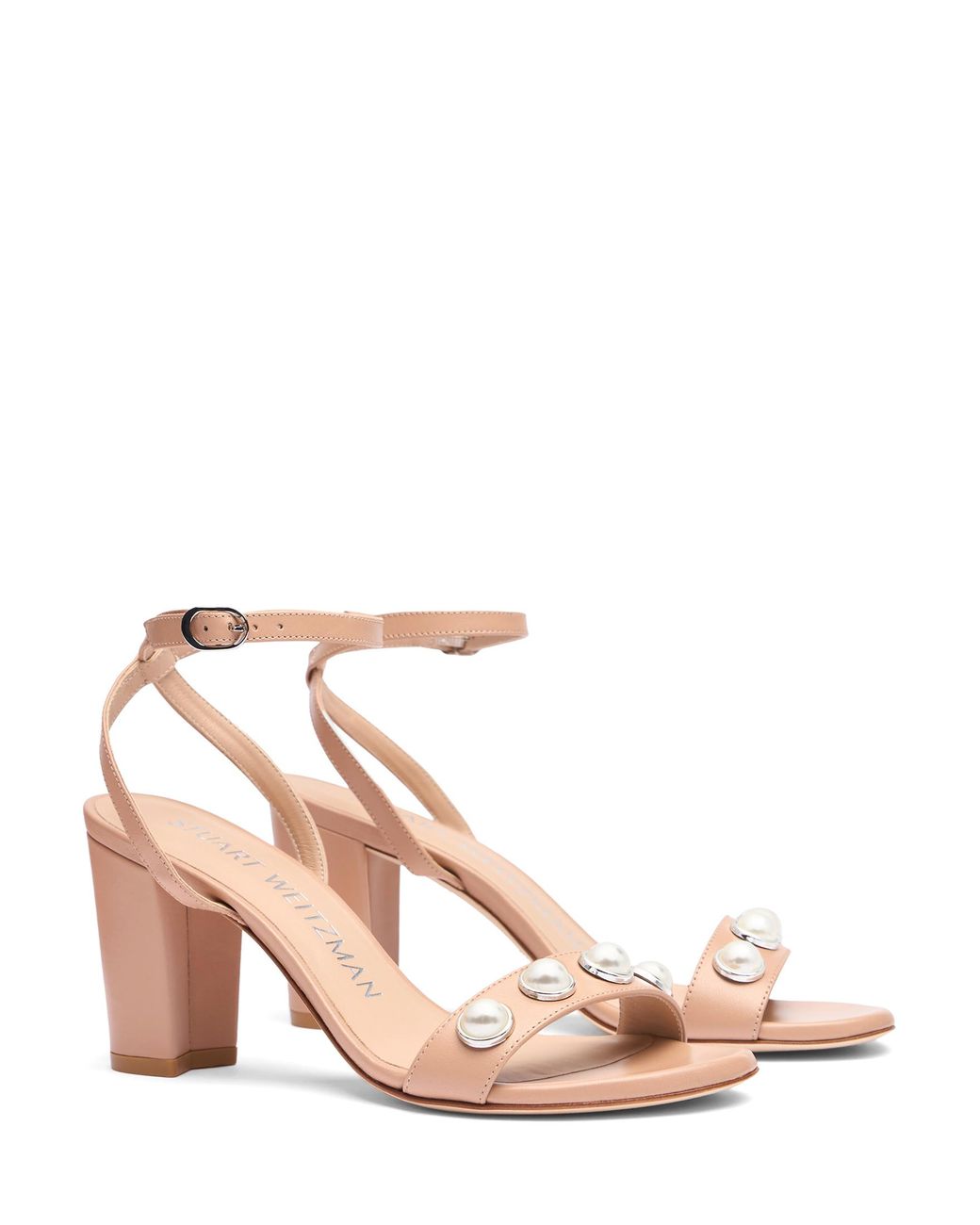 Stuart Weitzman Pink Nearlybare Portia Sandal