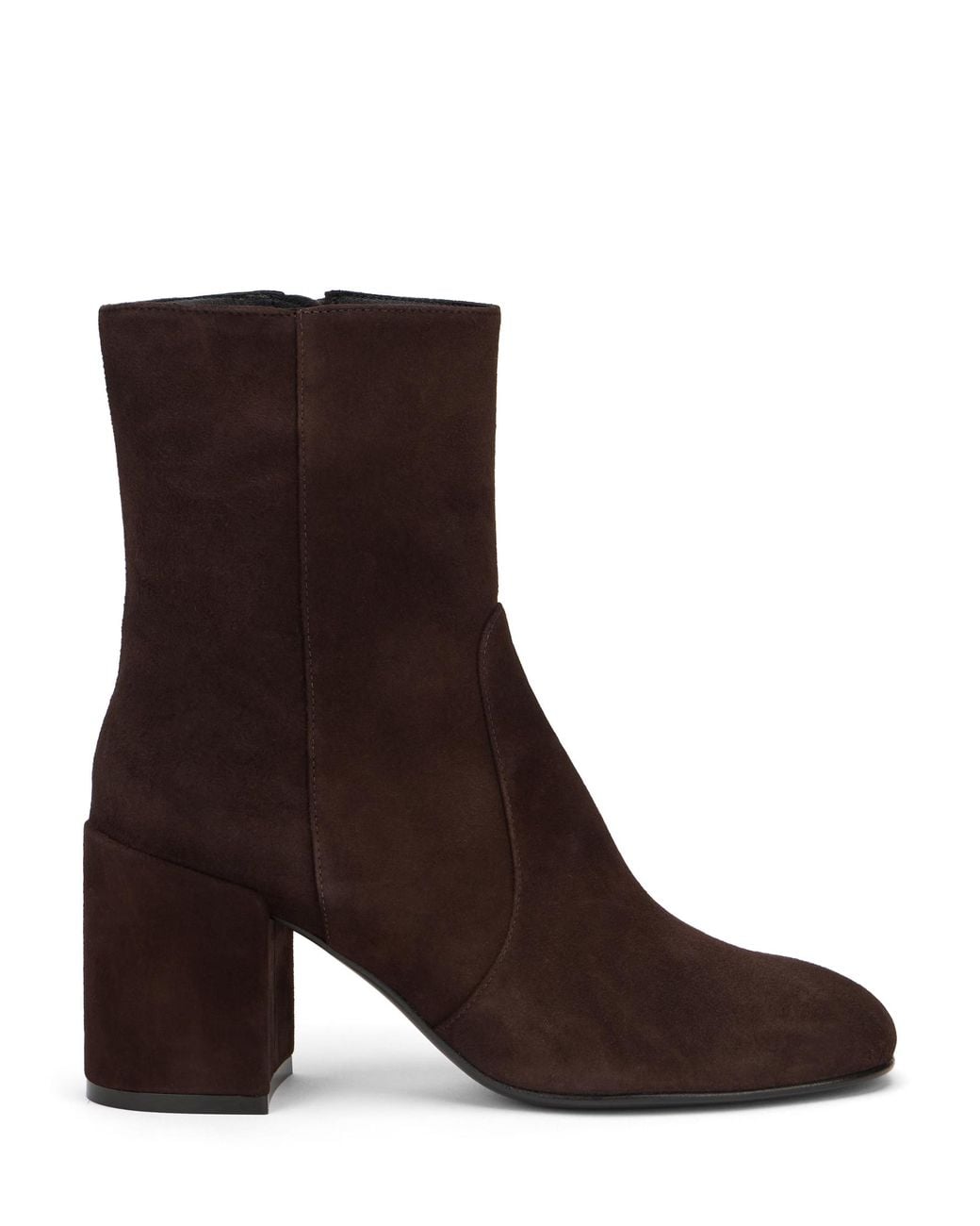 Stuart Weitzman Brown Nubacari Zip Bootie 75