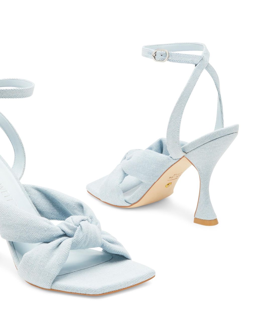 Stuart Weitzman White Playa Ankle Strap 100 Sandal