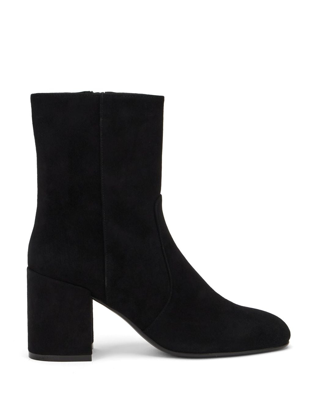 Stuart Weitzman Black Nubacari Zip Bootie 75