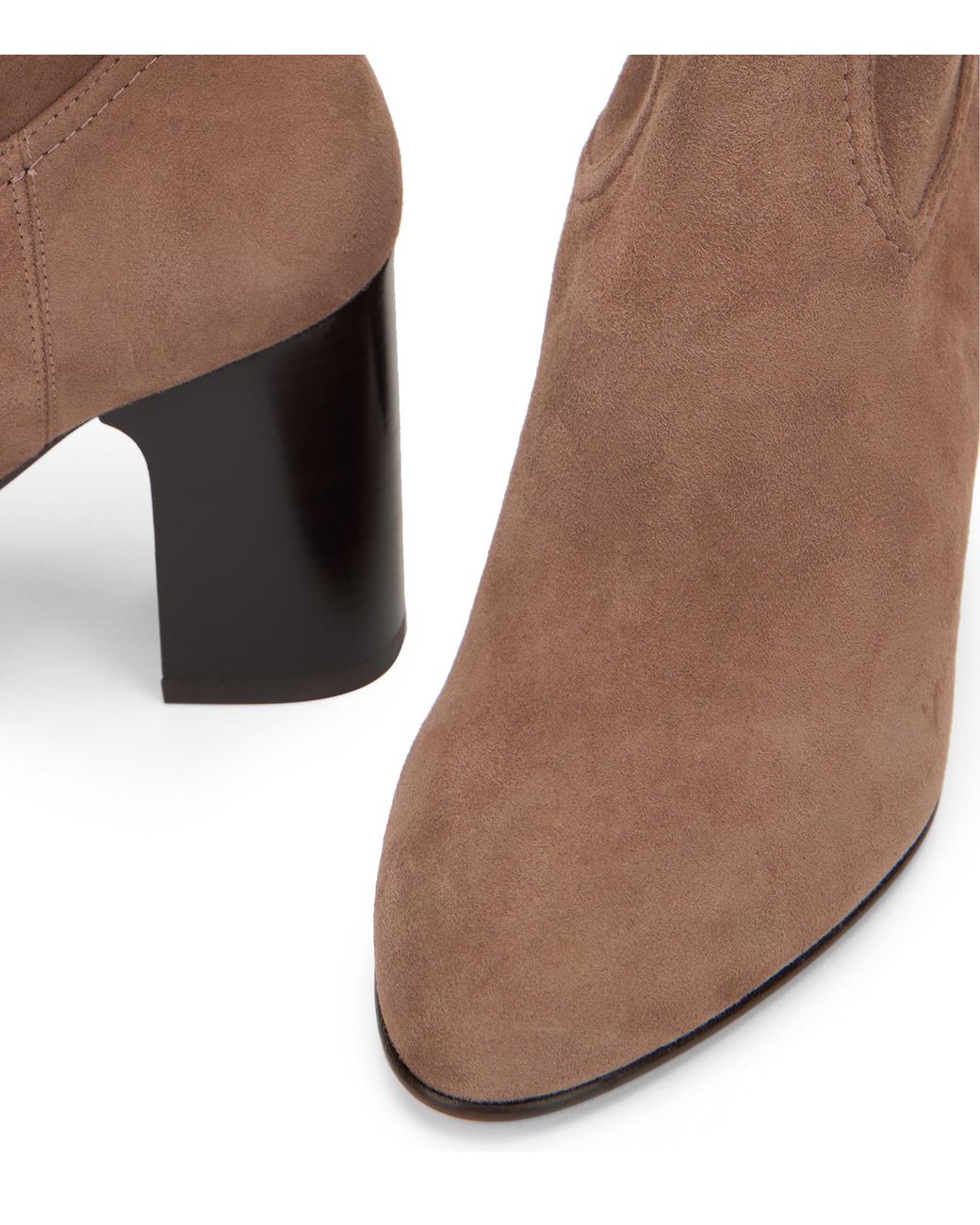 Stuart Weitzman Brown Mulberry Stretch Bootie