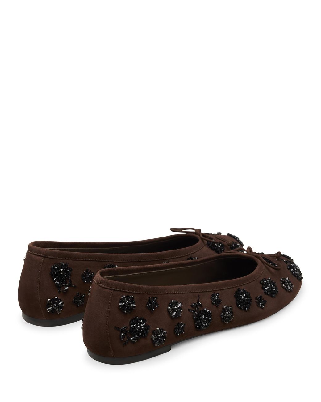 Stuart Weitzman Brown Prima Bow Ballet