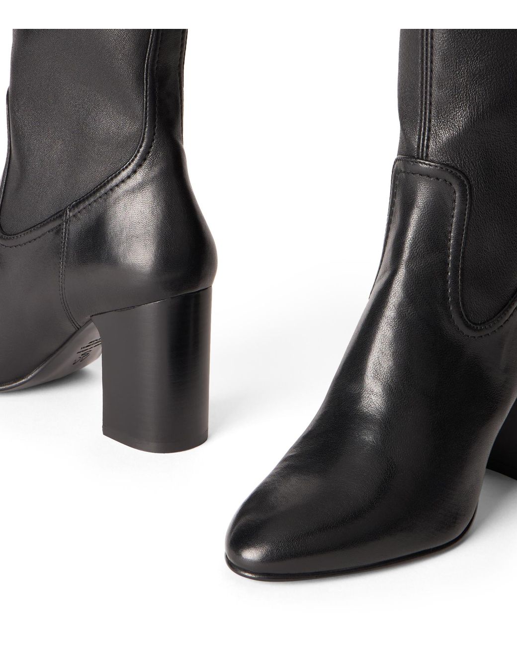 Stuart Weitzman Black Mulberry Stretch Bootie