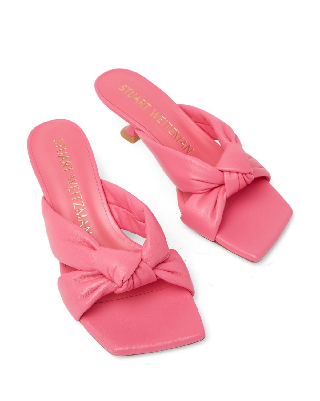 Stuart Weitzman Pink Playa 50 Knot Slide