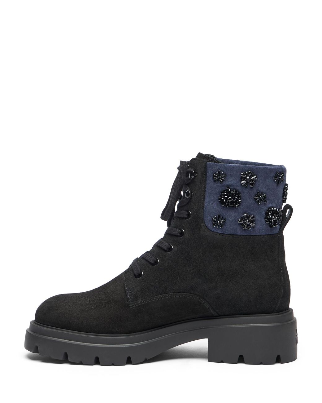 Stuart Weitzman Black Hudson Lace-Up Bootie