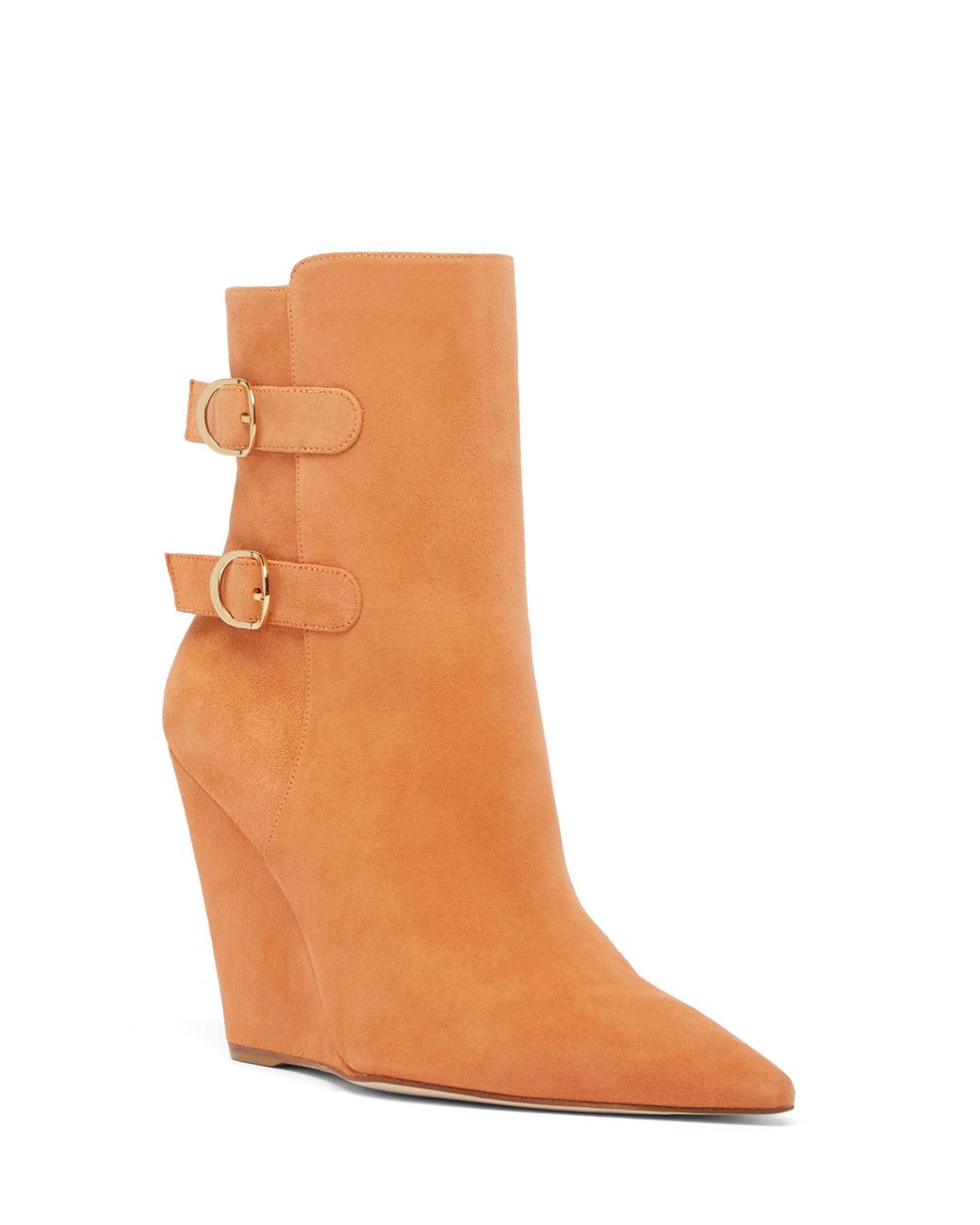 Stuart Weitzman Brown Saloon 100 Wedge Bootie