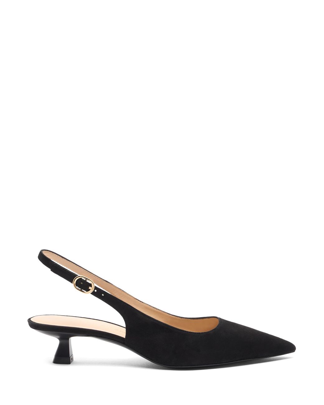 Stuart Weitzman Black Skulpt Slingback 35