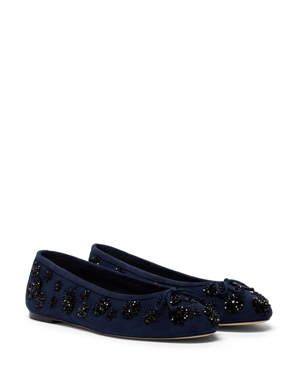 Stuart Weitzman Blue Prima Bow Ballet