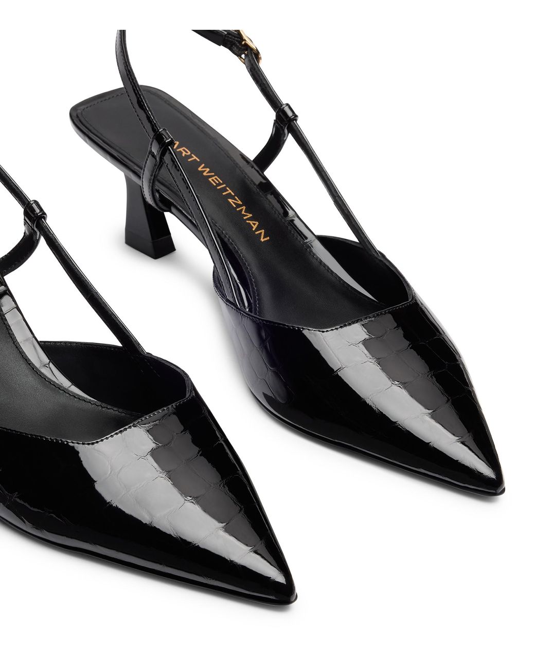 Stuart Weitzman Black Vinnie 50 Slingback