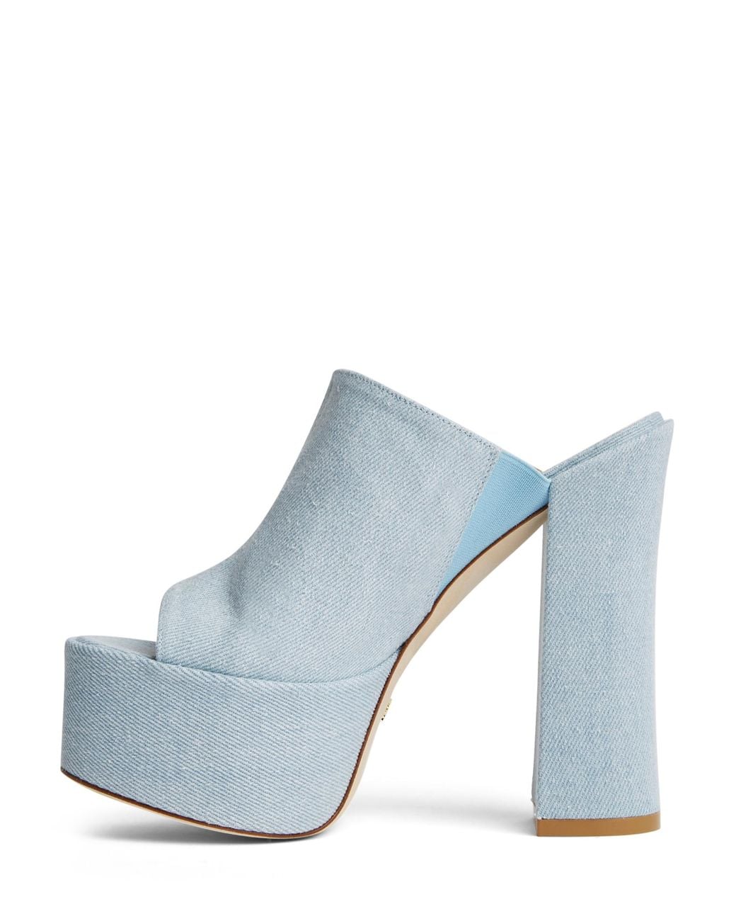 Stuart Weitzman Blue Skyhigh 145 Platform Slide