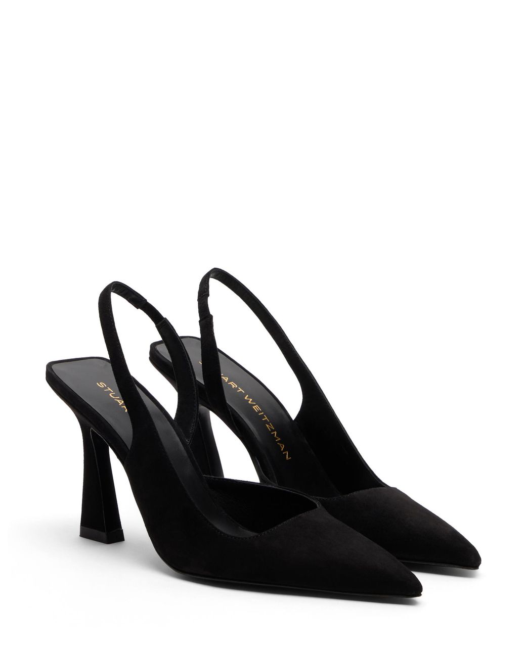Stuart Weitzman Black Vinnie 85 D'Orsay Slingback