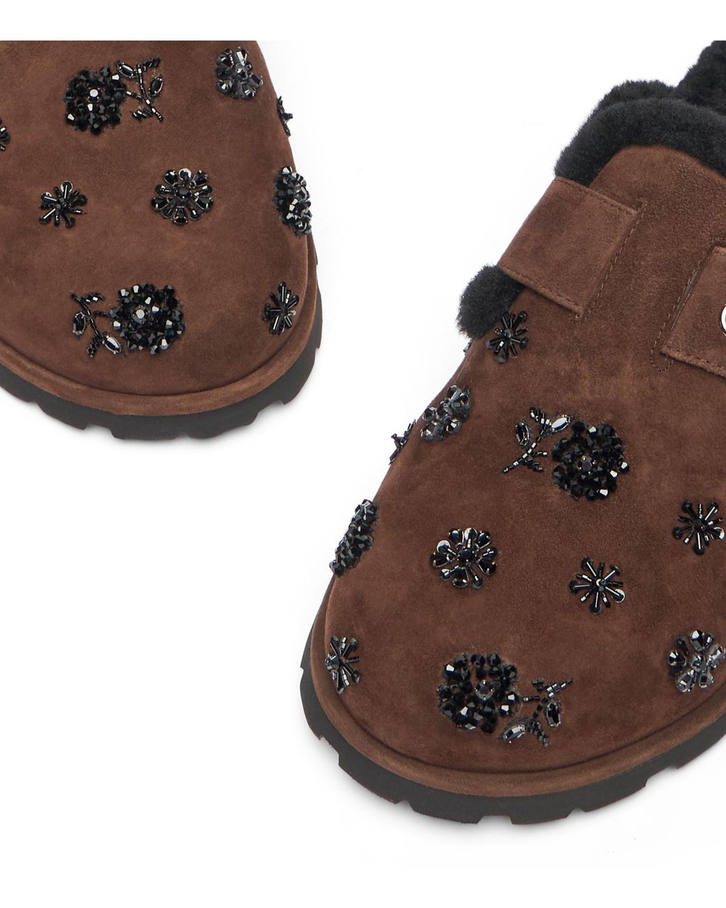 Stuart Weitzman Brown Chrystie Shearling Mule