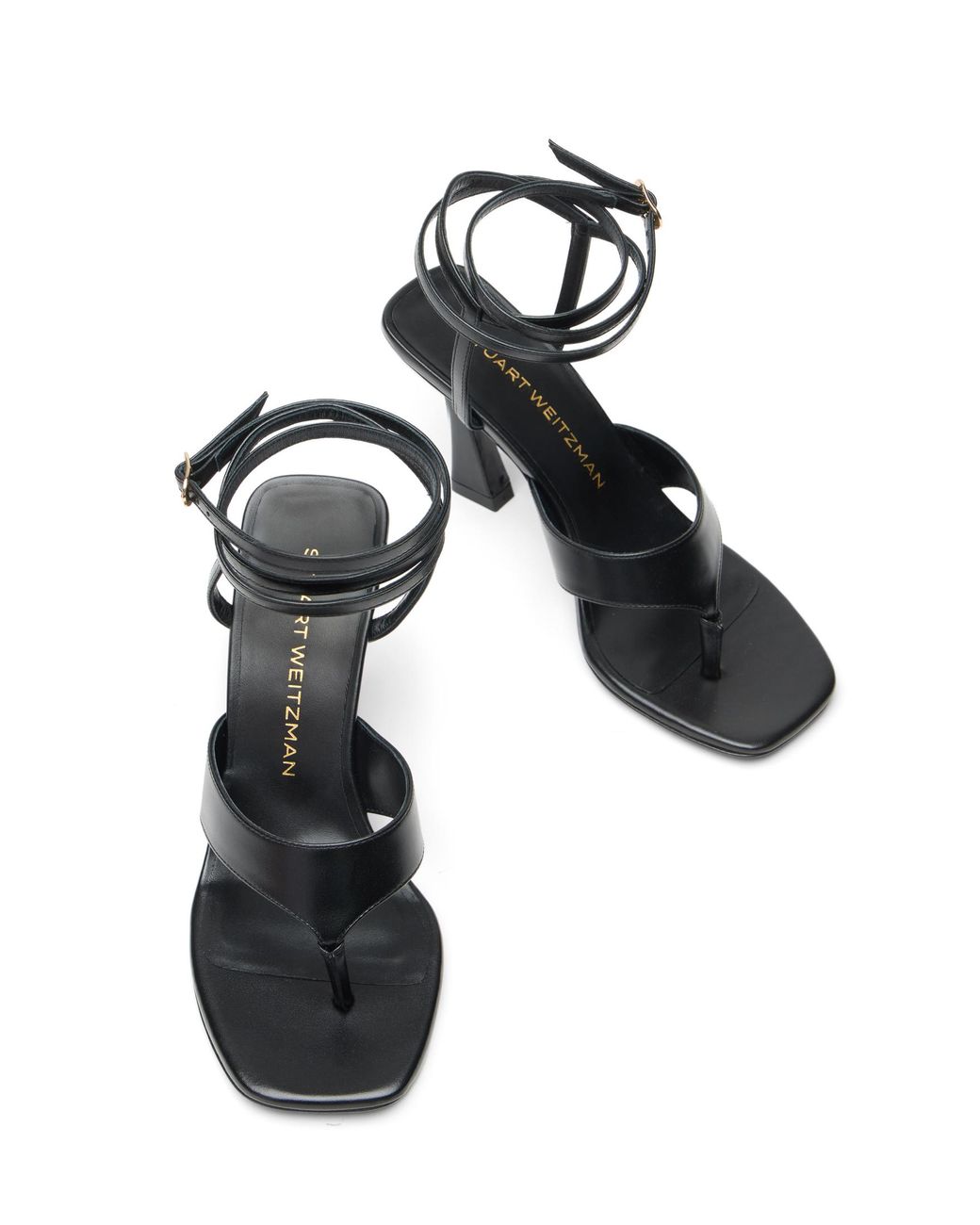 Vinnie Wrap Thong 85 Stuart Weitzman de color Black