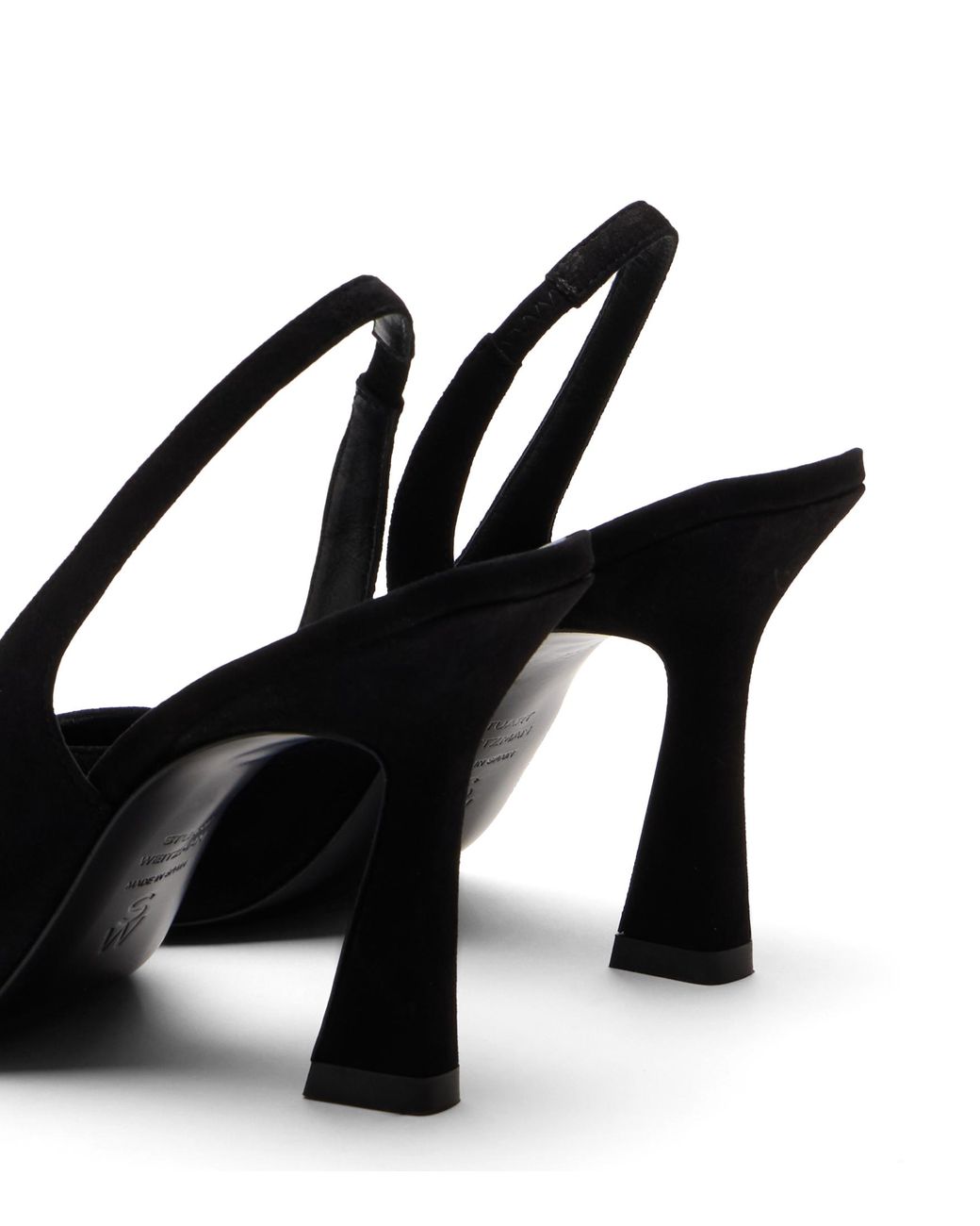 Stuart Weitzman Black Vinnie 85 D'Orsay Slingback