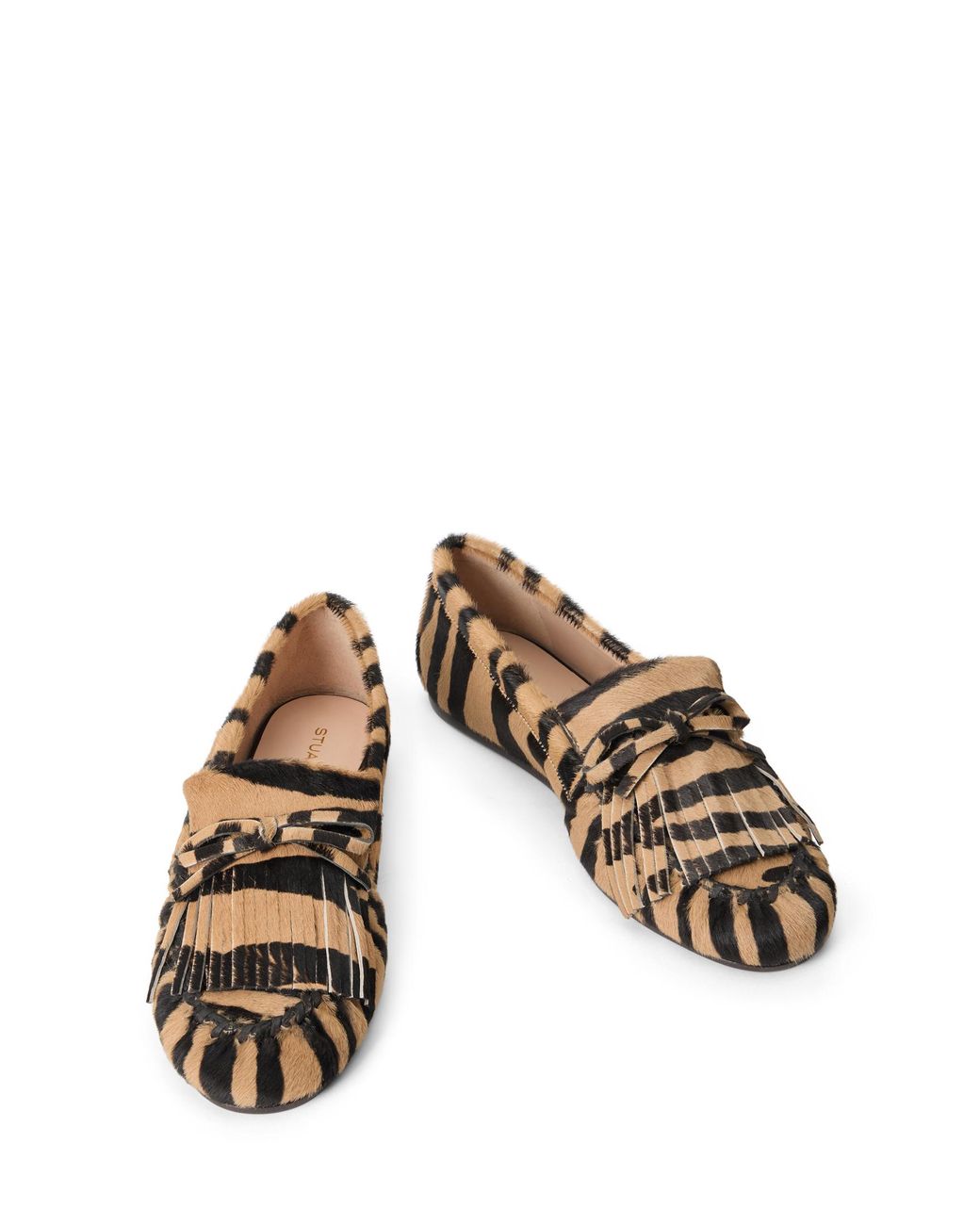 Stuart Weitzman Brown Britt Fransen Mokassin