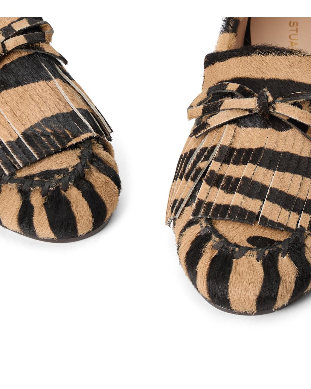 Stuart Weitzman Brown Britt Fransen Mokassin