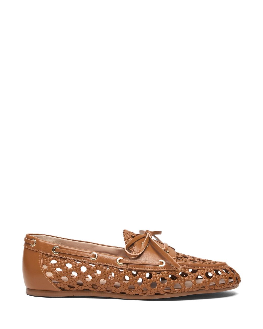 Stuart Weitzman Brown Tinsley Woven Moccasin