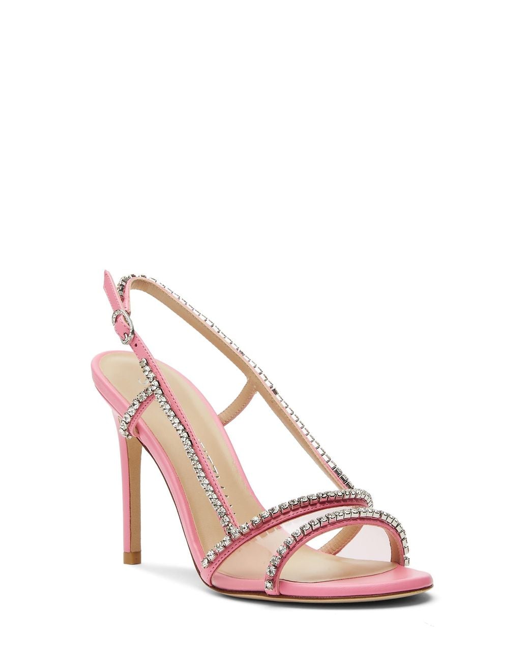 Stuart Weitzman Pink Mondrian Glam 100 Sandal