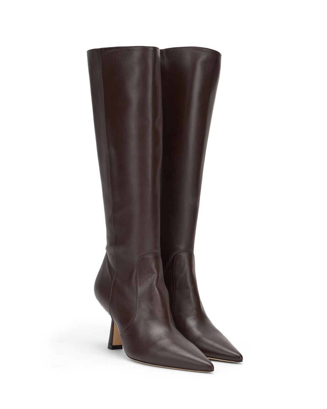 Stuart Super Sculpt Zip Boot 75 di Stuart Weitzman in Brown