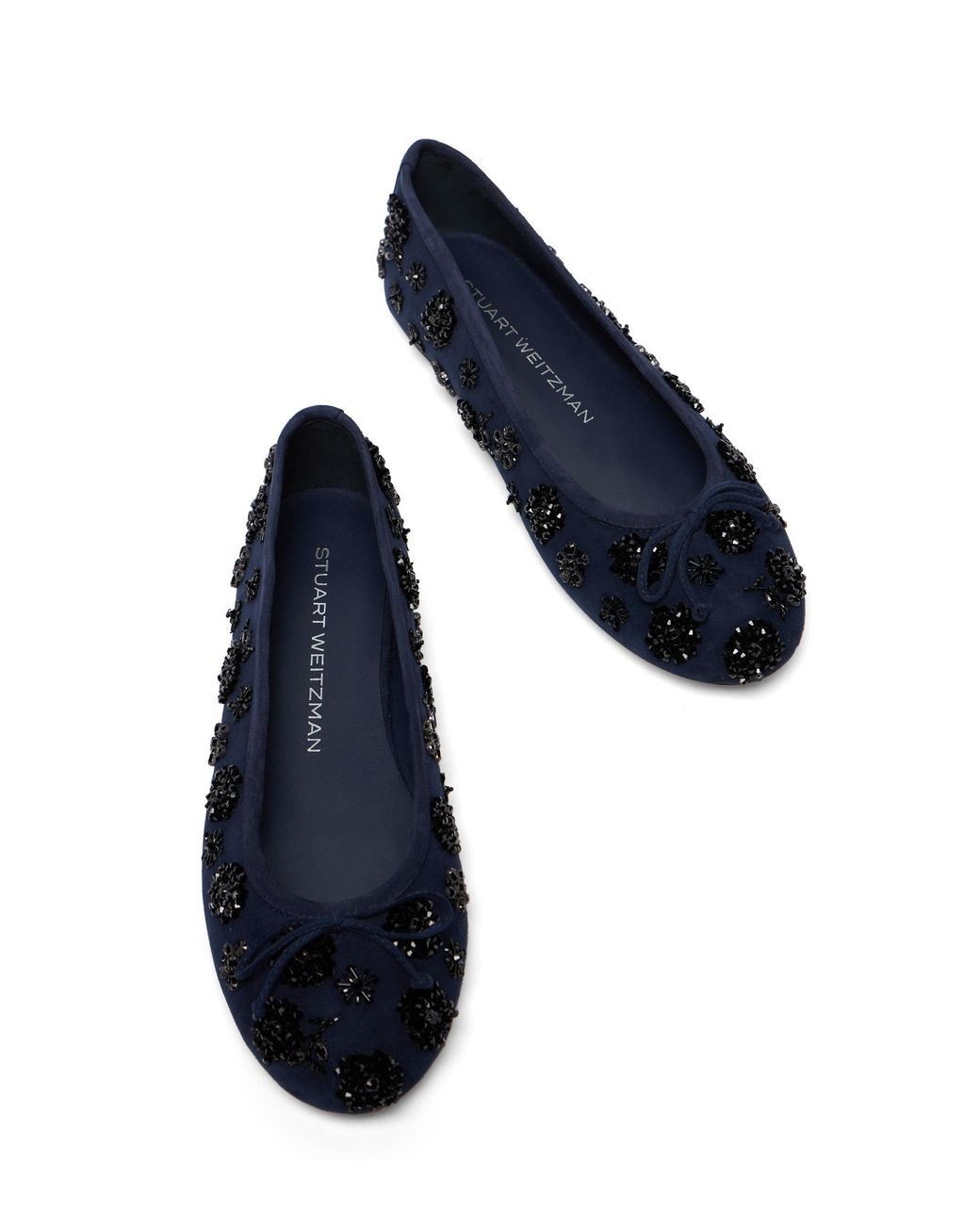 Stuart Weitzman Blue Prima Bow Ballet