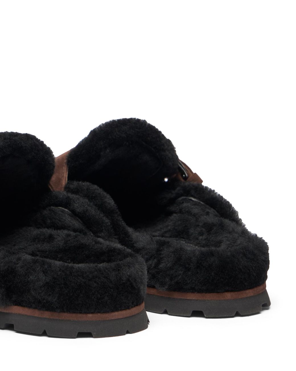 Stuart Weitzman Brown Chrystie Shearling Mule