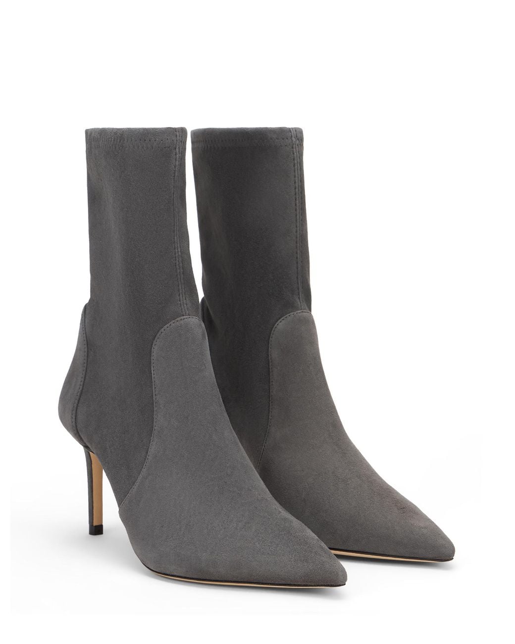 Stuart Weitzman Gray Stuart Power Bootie 75