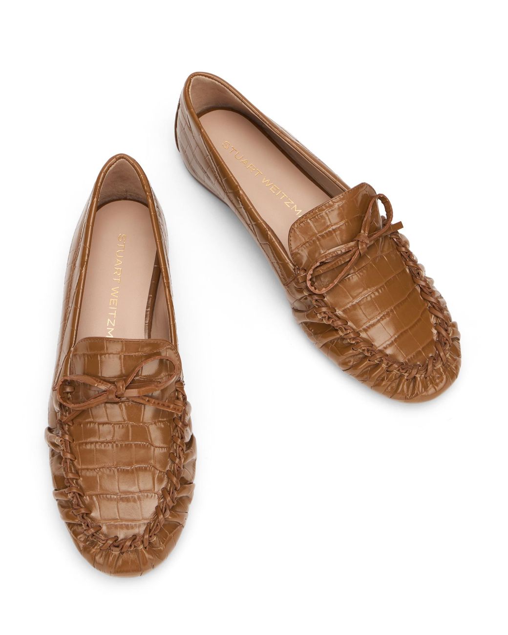 Stuart Weitzman Brown Britt Loafer Mit Schleife
