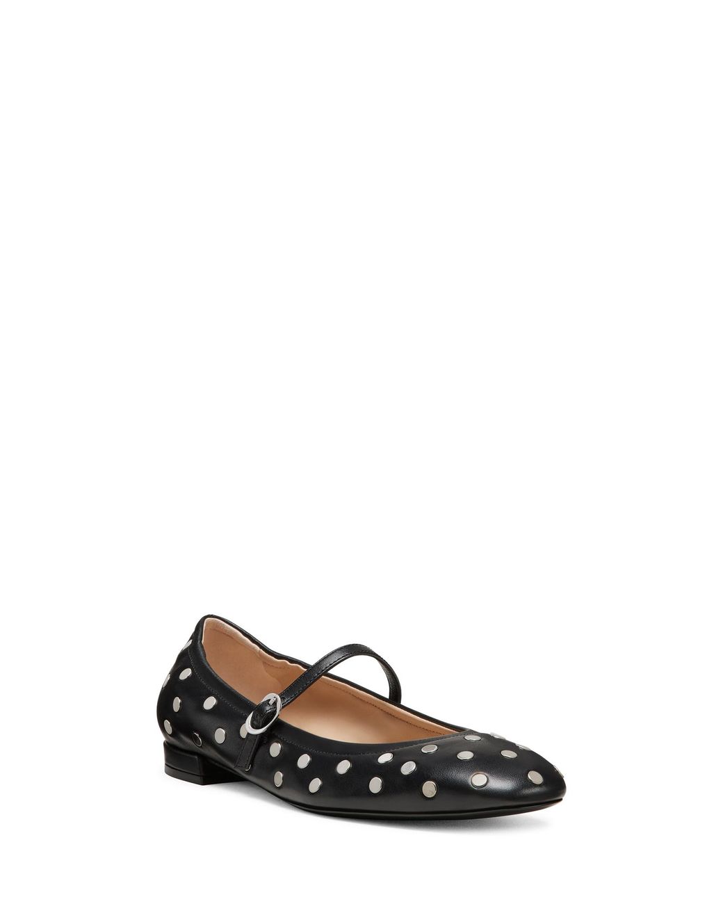 Stuart Weitzman Black Claris Stud Ballet Flat