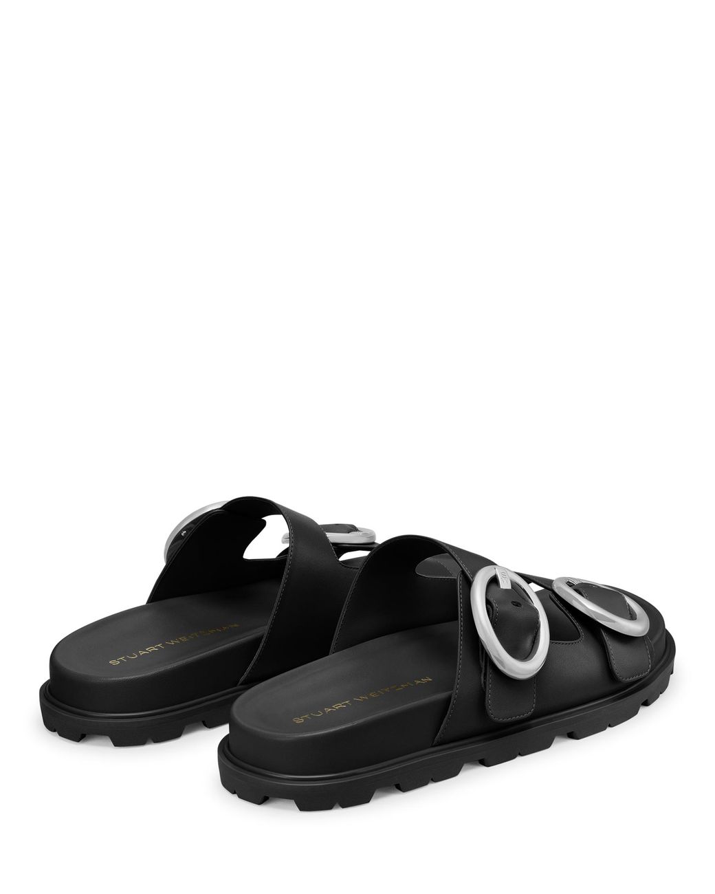 Stuart Weitzman Black Benni Sport Slide
