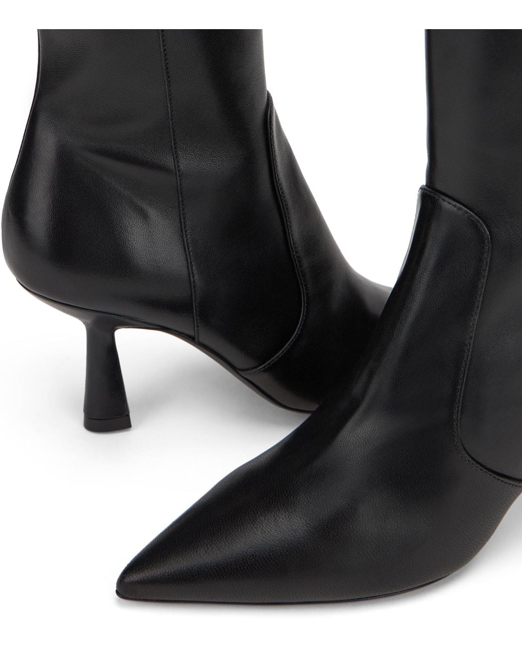 Stuart Super Sculpt Zip Boot 75 di Stuart Weitzman in Black