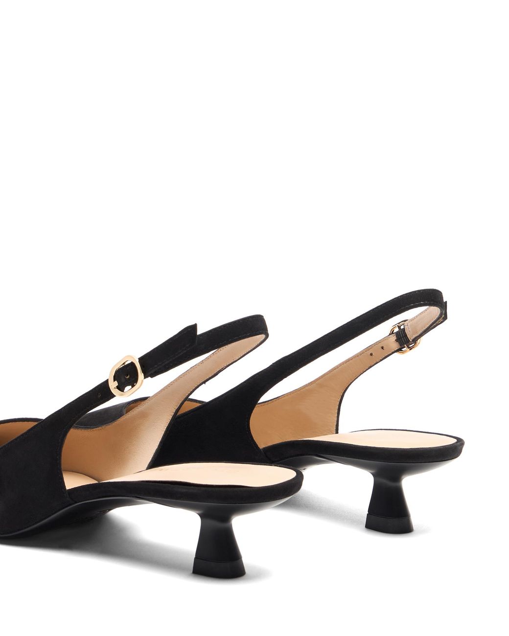 Stuart Weitzman Black Skulpt Slingback 35