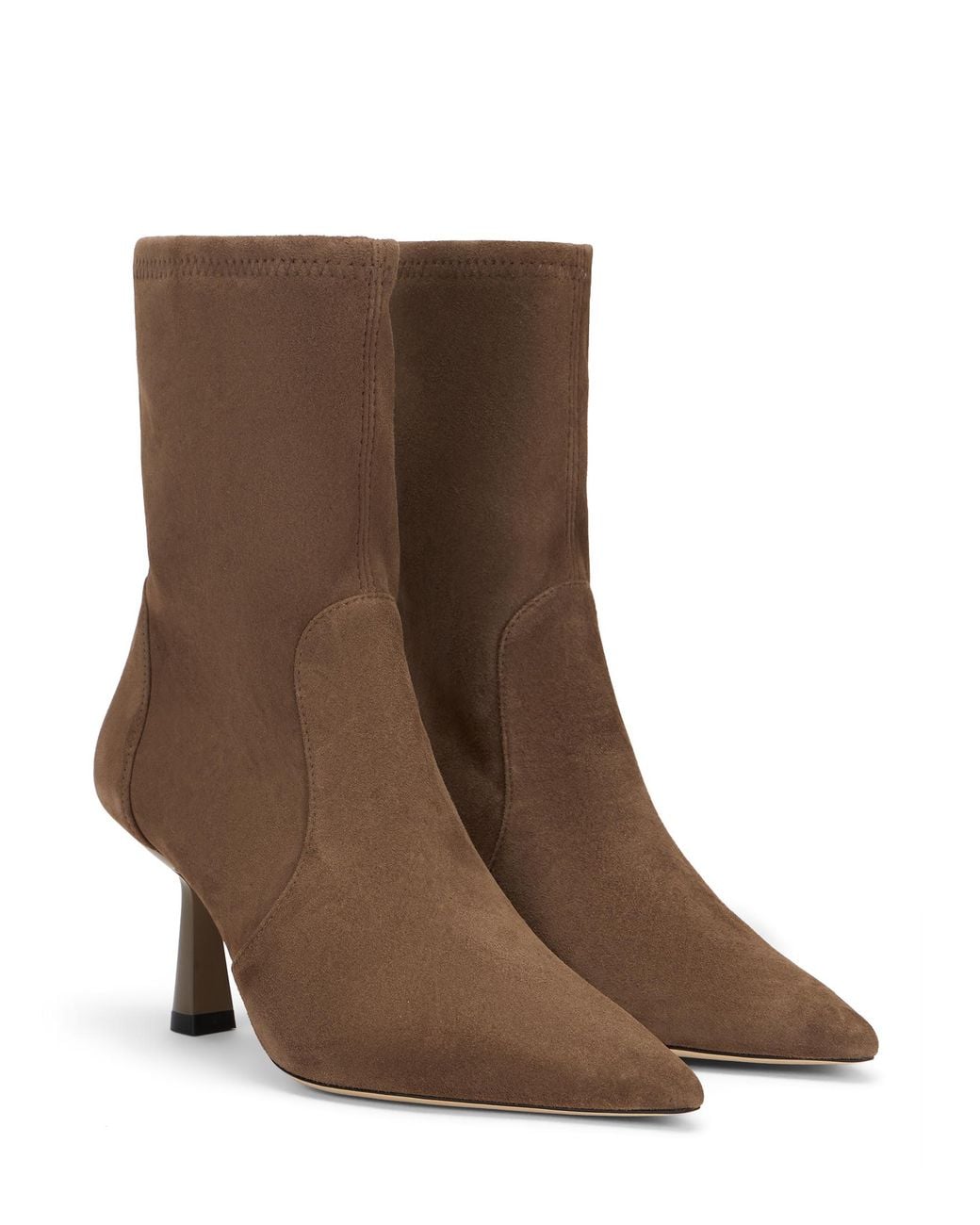 Stuart Weitzman Brown Stuart Super Sculpt Bootie 75